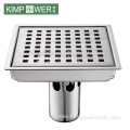 square stainless steel floor sink